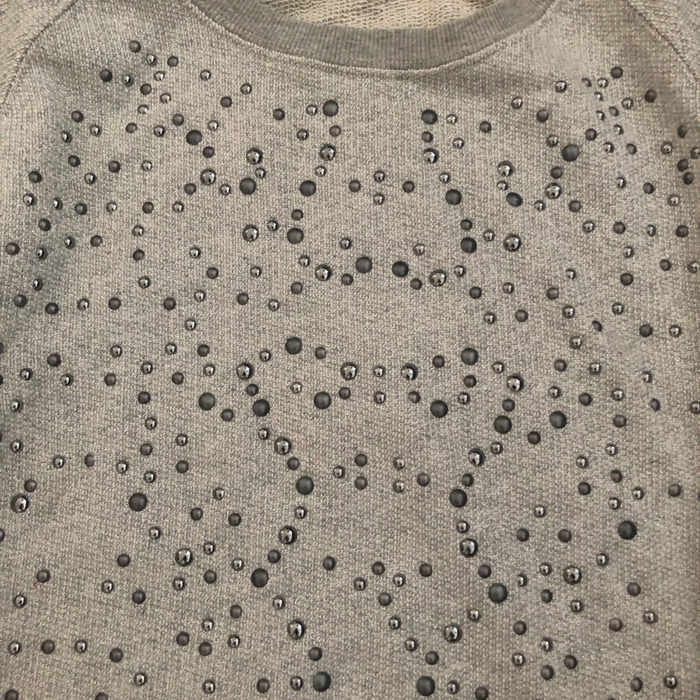 C And C California Gray Studded Sweatshirt - image 7